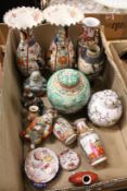 Chinese ginger jars and covers and various other oriental ceramics.