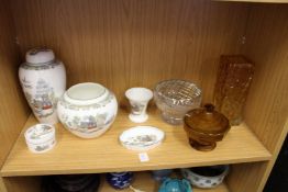 A small group of Wedgwood Chinese Legend china and various glassware.