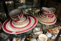 A quantity of dinnerware.