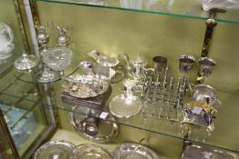 A good collection of plated items to include toast racks, goblets, sauce boats etc. etc.
