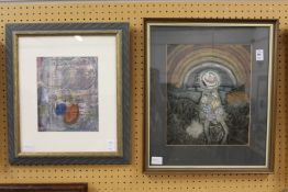 Abstract drawing and another similar.