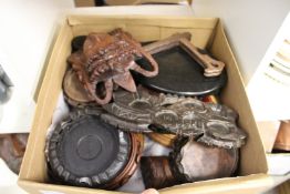 Chinese hardwood stands etc.