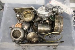 A box of plated wares.