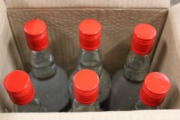 Six bottles of vodka.