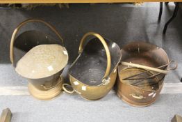 Three coal scuttles.