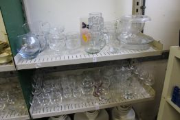 A quantity of household and decorative glassware.