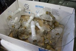 Cut glass light fittings.