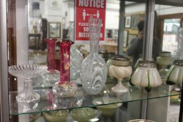 Decorative glass vases etc.