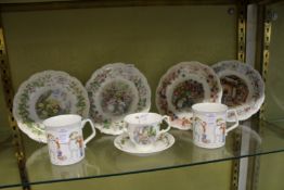 A set of Royal Doulton Four Seasons cabinet plates and other Royal Doulton china.