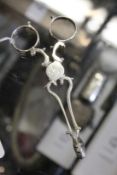 A good pair of silver scissor shaped sugar nips.