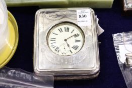 A silver cased Goliath pocket watch.