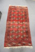 A small Bokhara style rug.