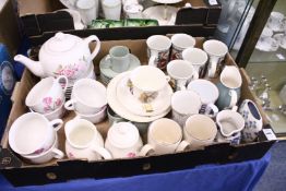 A Coronation trio and other decorative china.