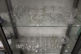 A quantity of cut glassware.