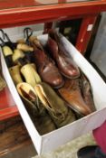 A quantity of old shoes.