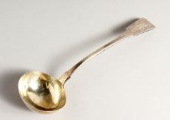 A WILLIAM IV FIDDLE PATTERN SILVER SOUP LADLE. London 1836, maker Hayne & Caytor.