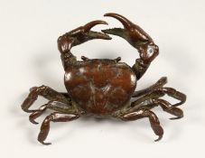 A JAPANESE BRONZE CRAB 4ins long