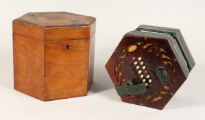 A 48 KEY SQUEEZE BOX in a case