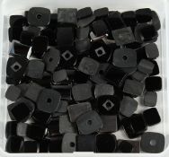 A BOX OF ONYX LOOSE STONES