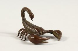 A SMALL JAPANESE BRONZE SCORPION