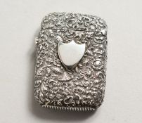 A VICTORIAN SILVER VESTA CASE Birmingham 1881 Maker, George Unite