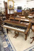 A JOHN BROADWOOD & SONS ROSEWOOD CASED GRAND PIANO.