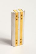 A CARTIER LIGHTER, TWO TONE.