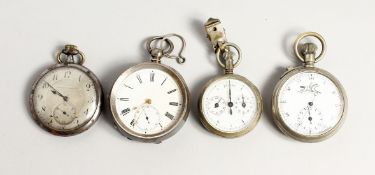 FOUR VARIOUS POCKET AND STOP WATCHES.