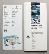 A 0.30 CARAT DIAMOND with certificate.
