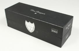 A BOTTLE OF 2000 DOM PERIGNON in an unopened box.
