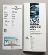 A 0.40 CARAT DIAMOND with certificate.