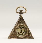 A TRIANGULAR MASONIC POCKET WATCH
