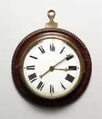 A GOOD FRENCH SEDAN CLOCK in a mahogany case. 4ins diameter No.2354