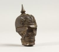A PRUSSIAN SKULL BRONZE VESTA