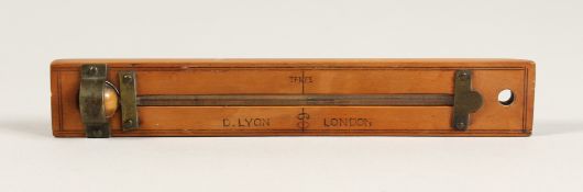 A BOXWOOD BAROMETER. D LYON, LONDON. 6ins long.