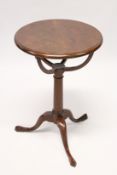 A GEORGIAN MAHOGANY CIRCULAR TOP TRIPOD TABLE 1'5
