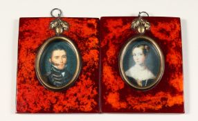 A PAIR OF FRAMED MINIATURES