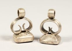 TWO GEORGIAN SILVER FOBS