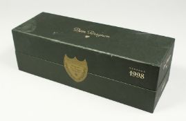 A BOTTLE OF 1998 DOM PERIGNON in an unopened bottle.