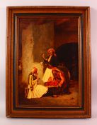 A TURKISH COPY OF A MASTER PAINTING BY JL EROME, orientalist subject, framed, 55cm x 43cm