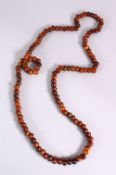 A LARGE SET OF 19TH CENTURY CHINESE TIBETAN MALA RHINO HORN BEAD NECKLACE, comprising of 123