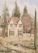 Arthur Byng (20th Century), A view of Selham House, watercolour, signed, 14