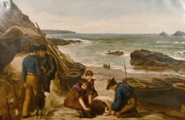 James Clark Hook (1819-1907) British, 'Milk for the Schooner', oil on canvas, signed with monogram