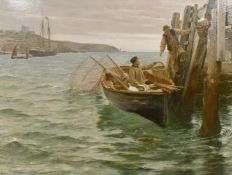 Charles Napier Hemy (1841-1917) British, 'A Slight Catch', oil on canvas, signed and dated 1890, 36