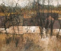 Michel de Gallard (1921-2007) French, 'Village', oil on canvas, signed, 31.5