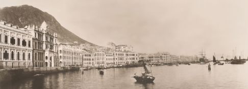 A limited edition photographic print of The Praya in Hong Kong in 1889, numbered 87/200, 17