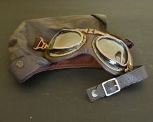 LEATHER GOGGLES AND HAT.