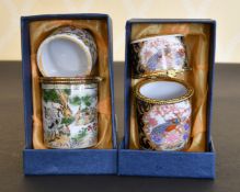 TWO PORCELAIN BOXES.
