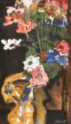 Pam Masco (1953-2018) American, 'Still Life with Anemones', watercolour, signed, 18