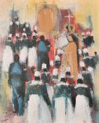 Michel Gleonec (b.1968) French, 'American Bleu Marine', oil on canvas, signed, 16